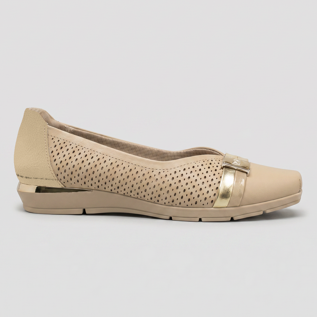 Zapato Mujer Crema/Dorado Fernanda Piccadilly