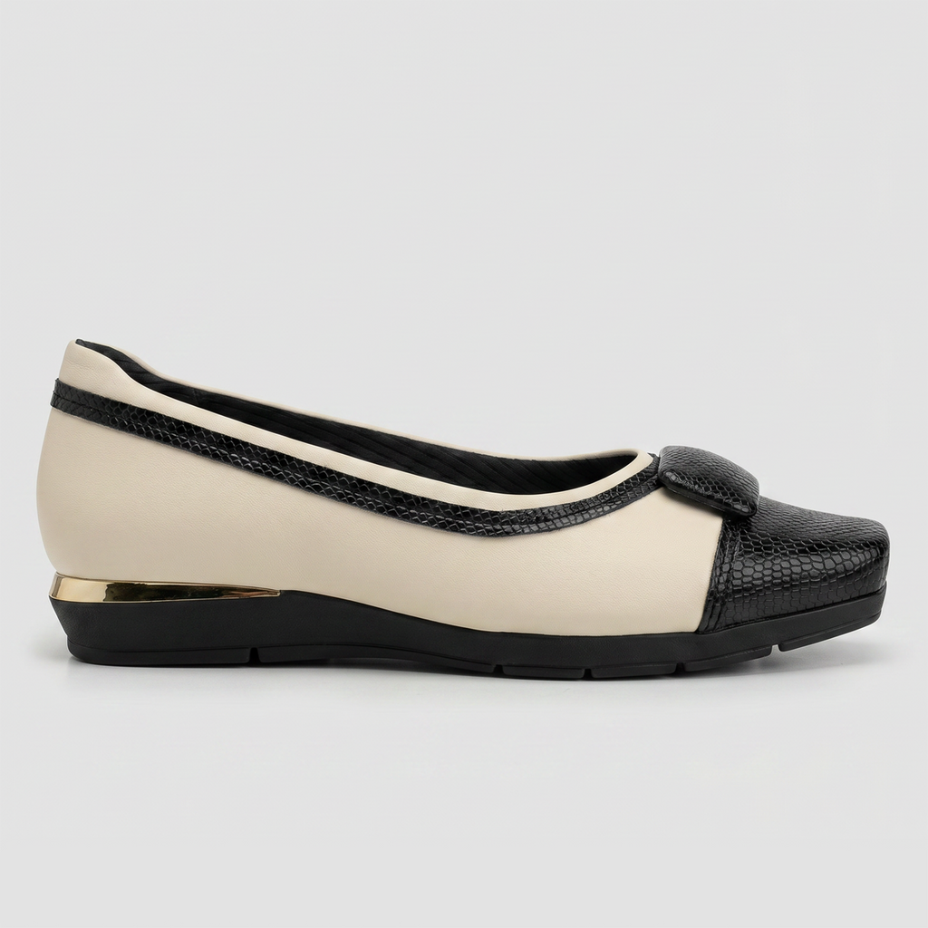 Zapato Mujer Crema/Negro Fernanda 17 Piccadilly