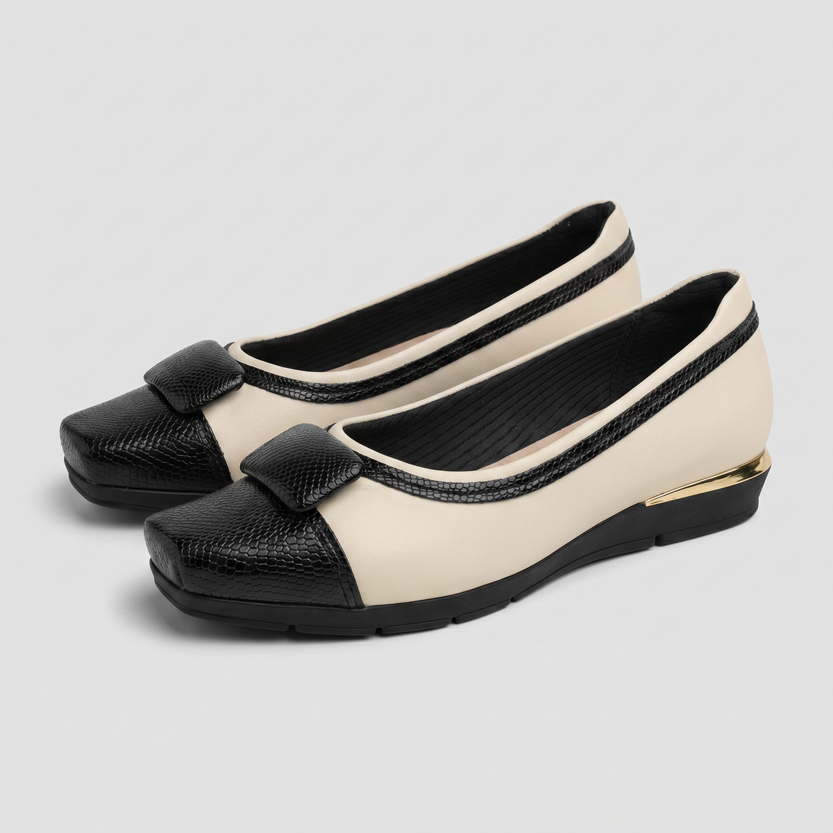 Zapato Mujer Crema/Negro Fernanda 17 Piccadilly