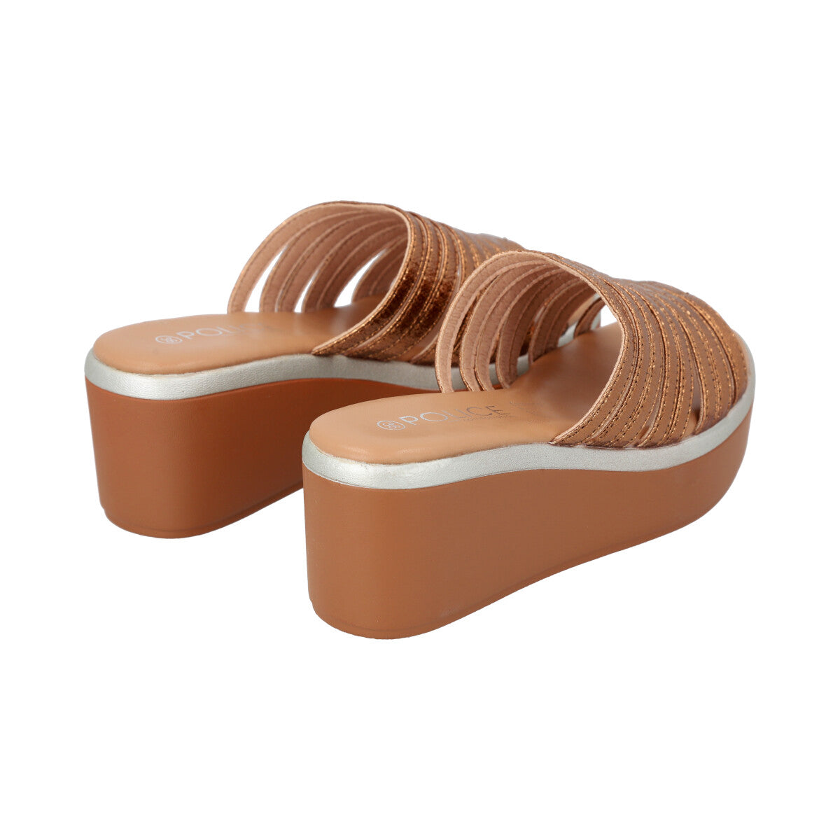 Sandalia Mujer Dorado Lari Police