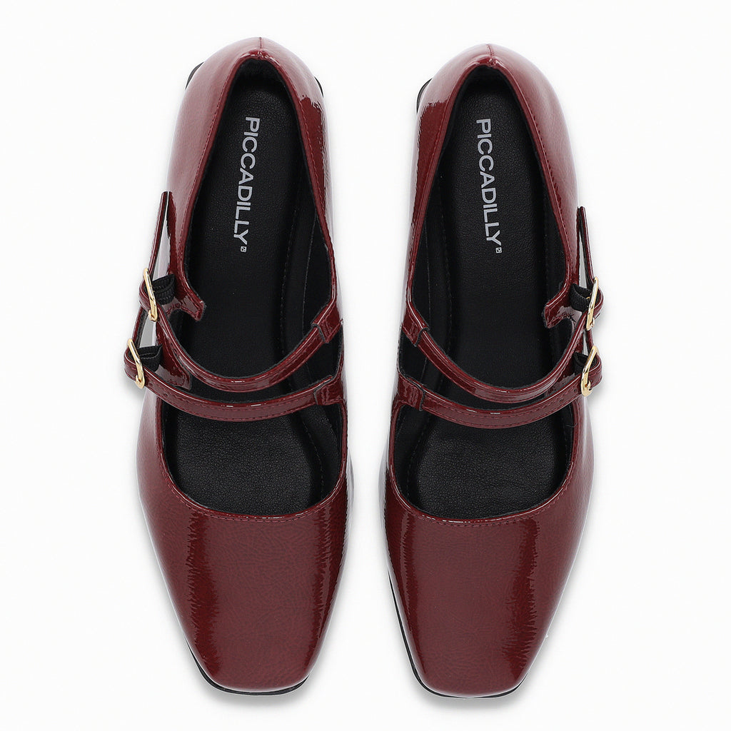 Zapato Mary Jane Mujer Burdeo/Charol Tati Piccadilly