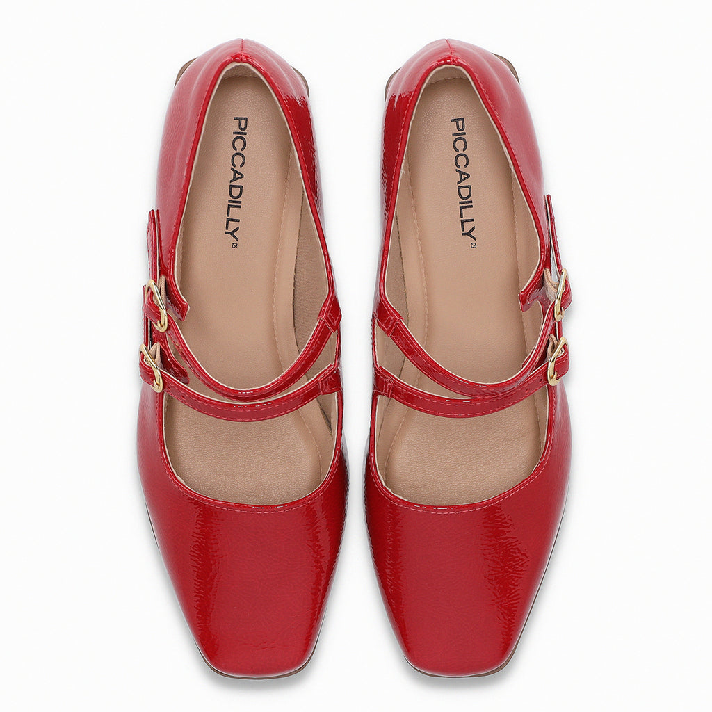 Zapato Mary Jane Mujer Rojo/Charol Tati Piccadilly