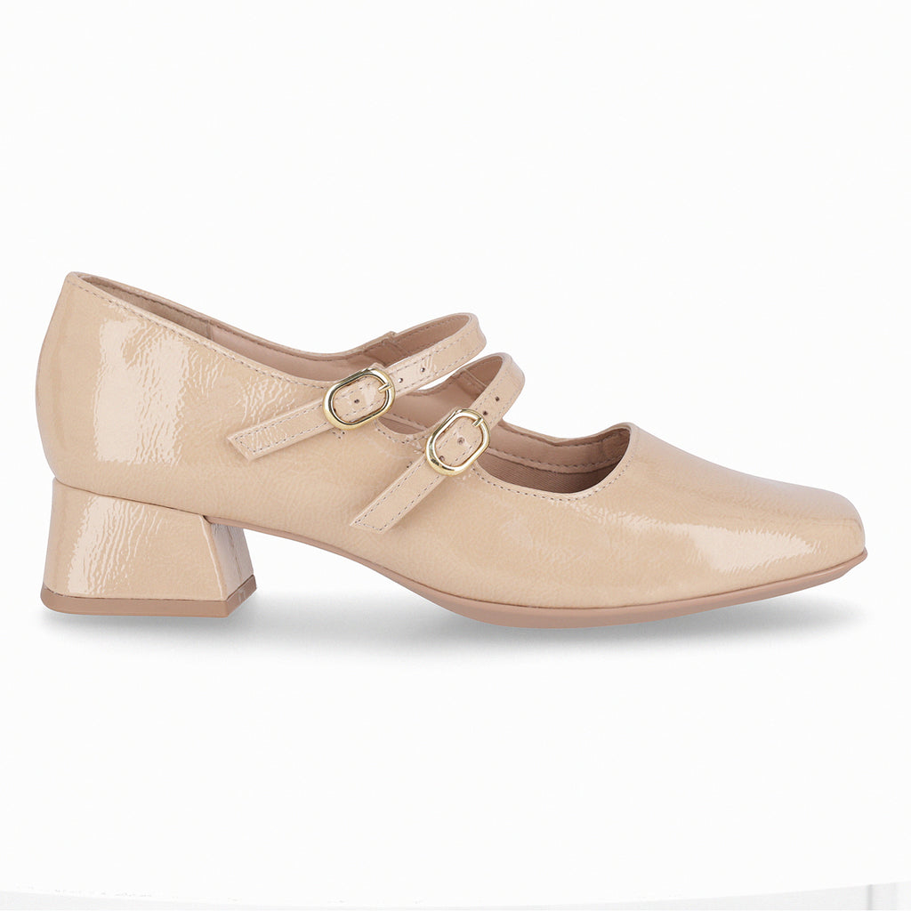 Zapato Mary Jane Mujer Beige/Charol Tati Piccadilly