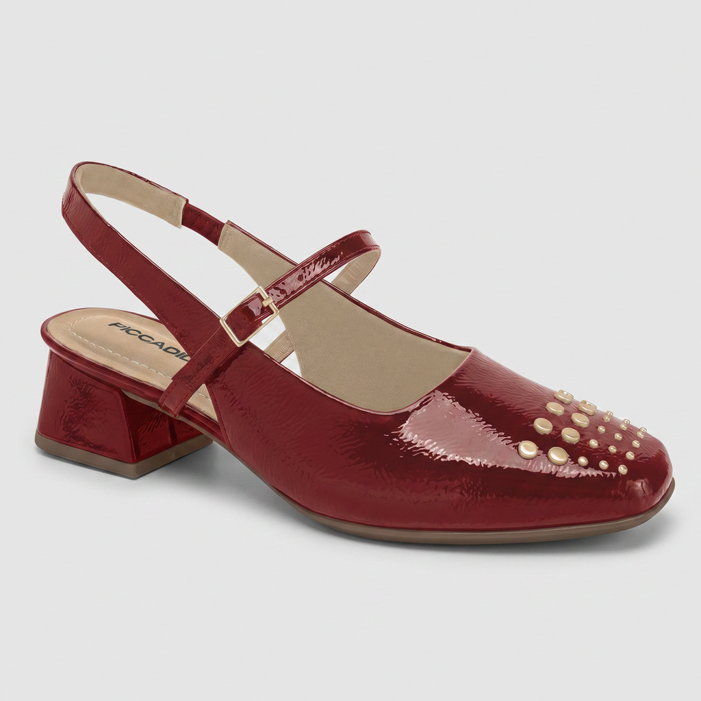 Zapato Mary Jane Carmín Tati 96 Piccadilly