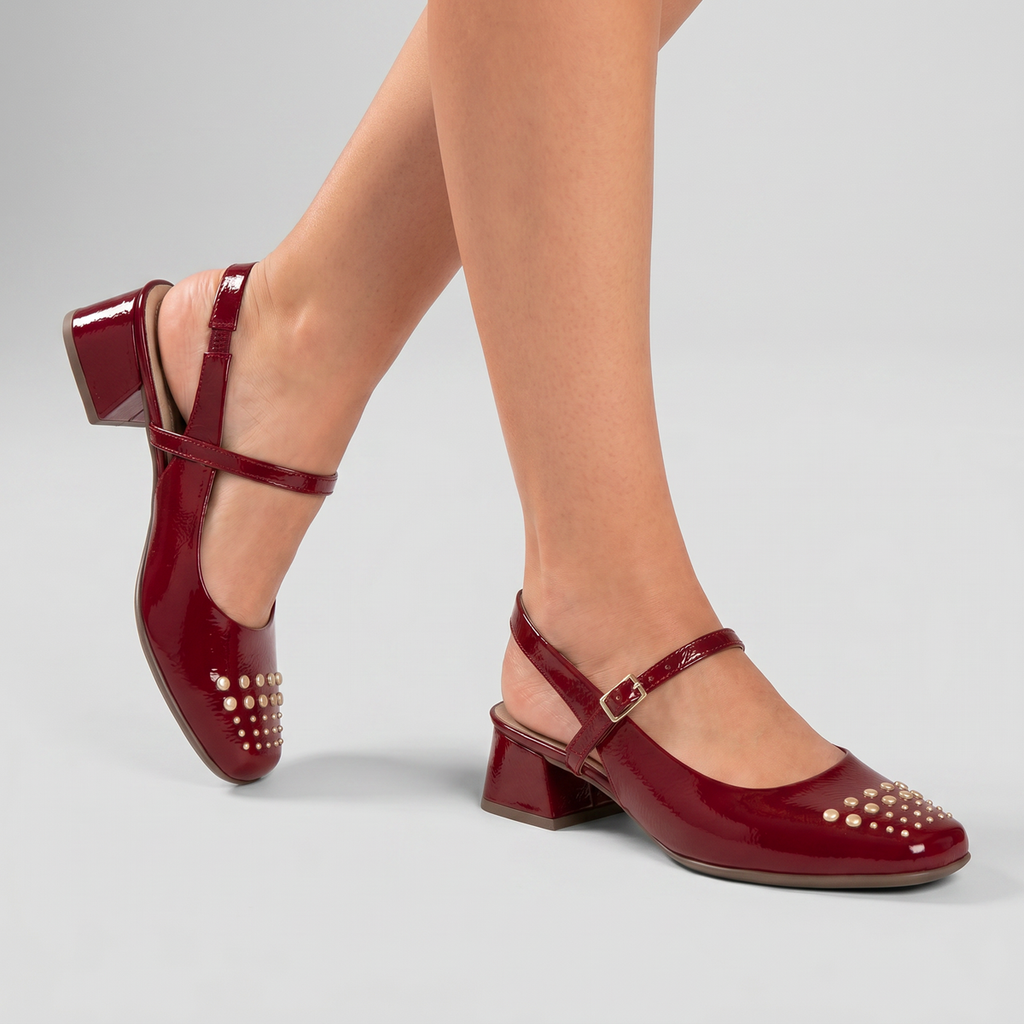 Zapato Mary Jane Carmín Tati 96 Piccadilly