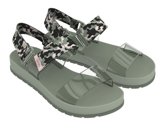 Sandalia Mujer Verde Print Zaxy