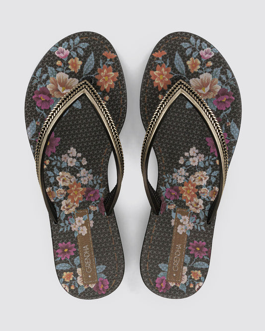 Sandalia Mujer Negro/Azul Acai Energy Grendha