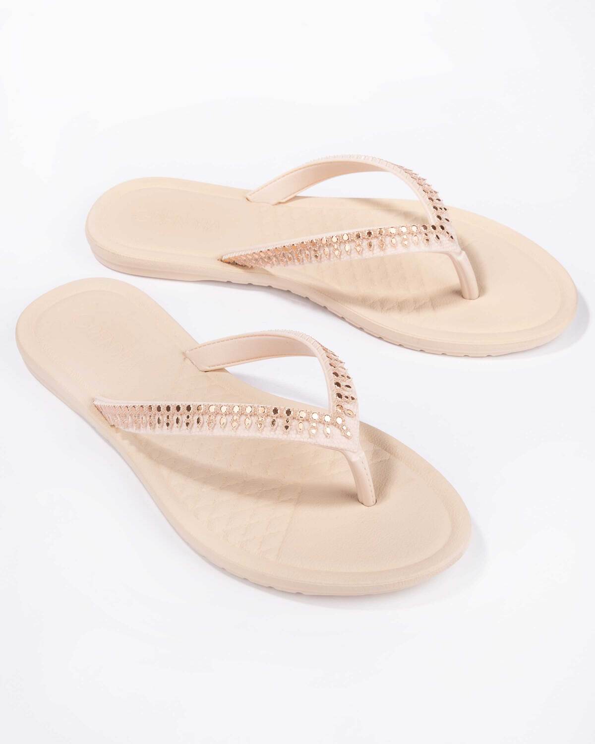 Sandalia Mujer Hueso 18863 Grendha