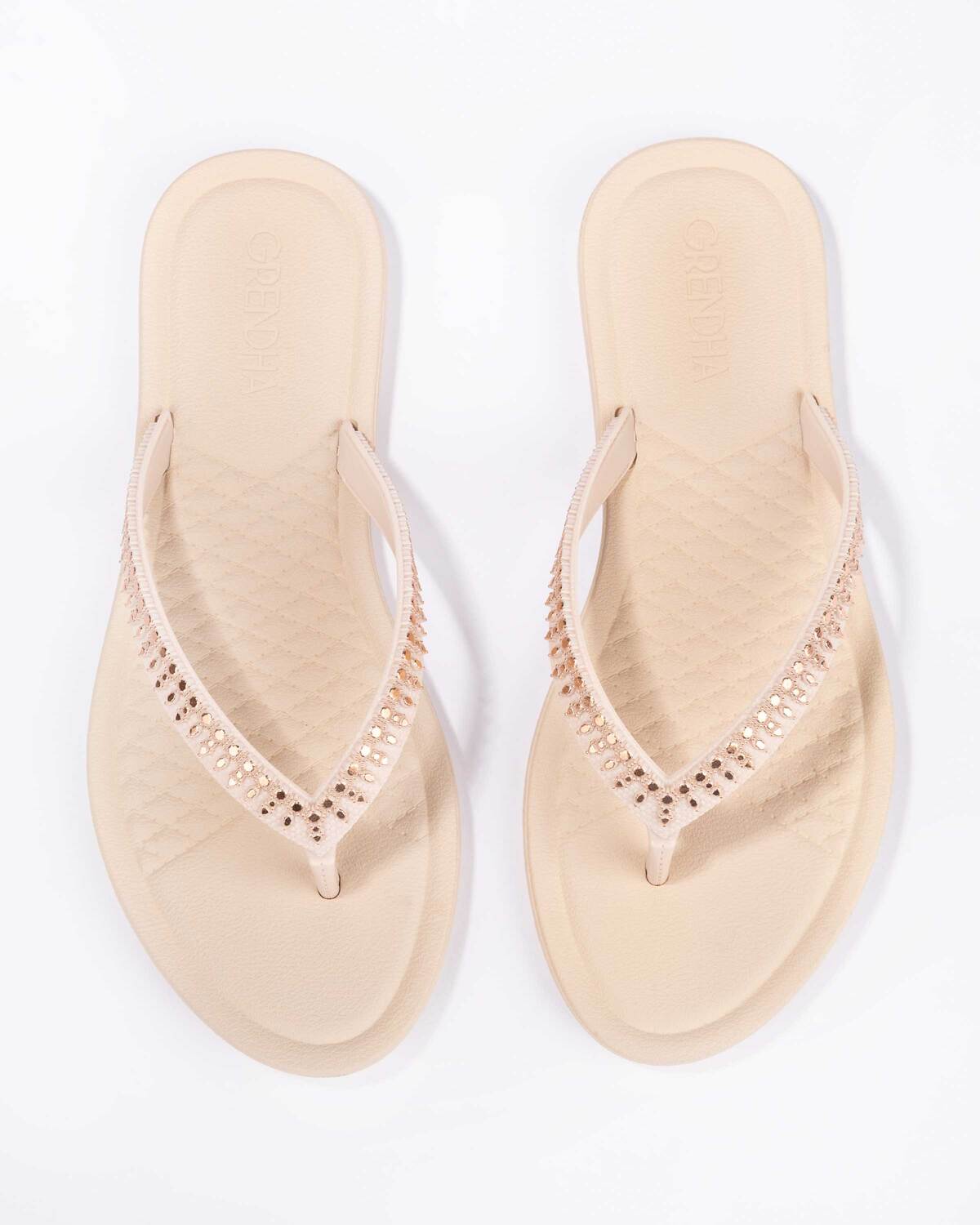 Sandalia Mujer Hueso 18863 Grendha