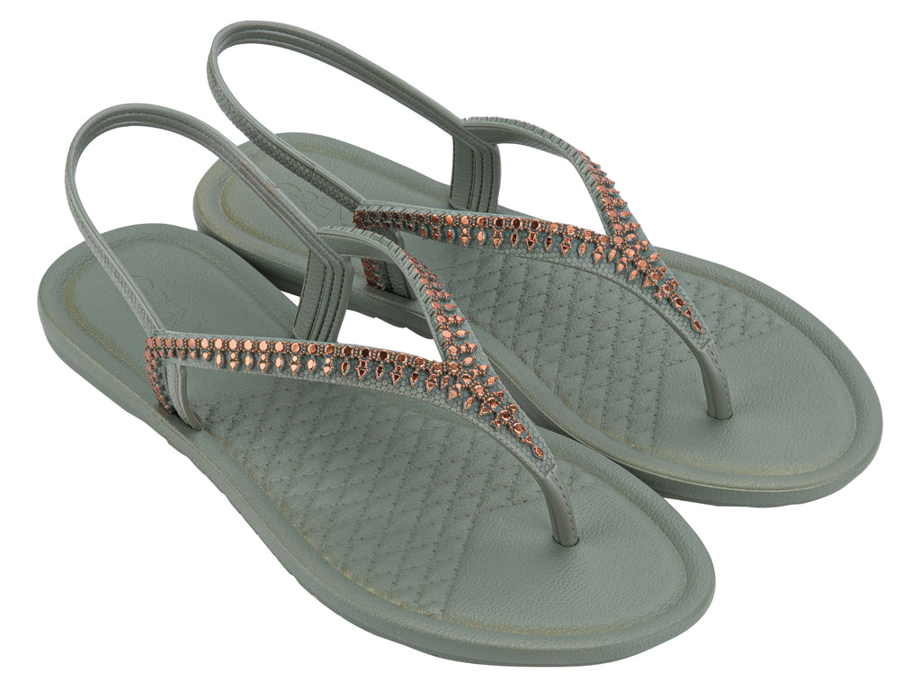 Sandalia Mujer Verde Brilha Grendha