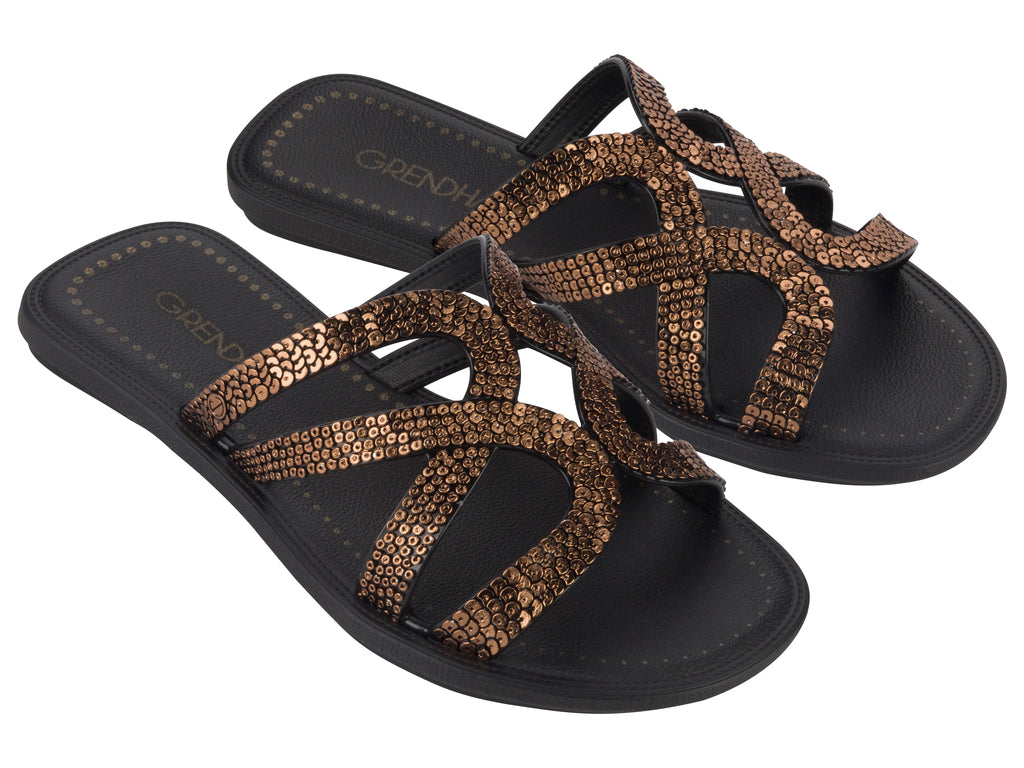 Sandalia Mujer Negro Buriti Grendha