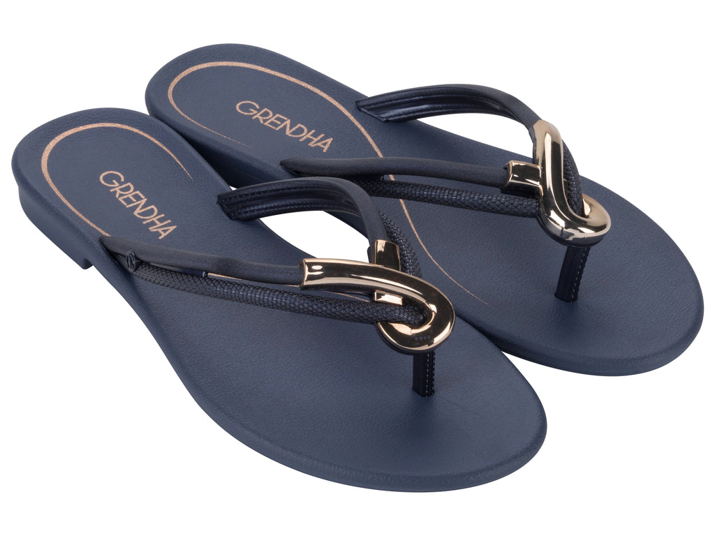 Sandalia Mujer Azul Enlace Grendha