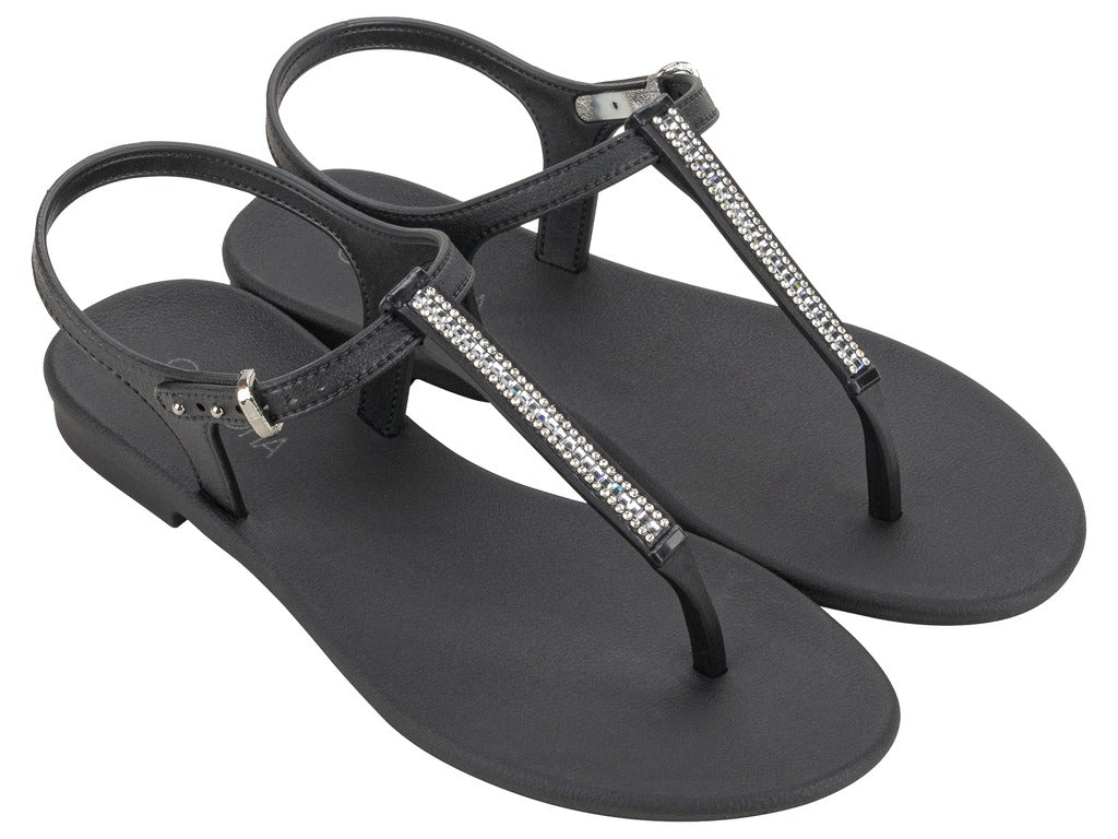 Sandalia Infantil Negro Brillo Grendha