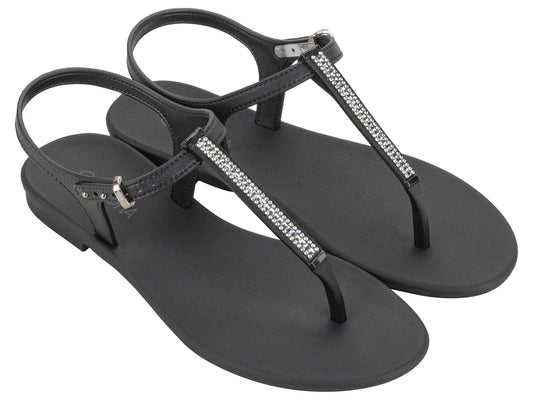 Sandalia Mujer Negro Brillo Grendha