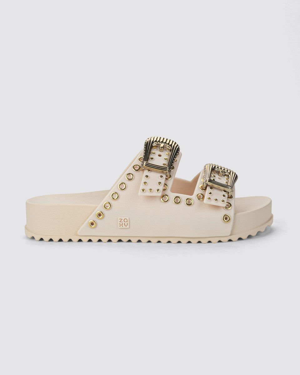 Sandalia Mujer Hueso Hold Ad Zaxy