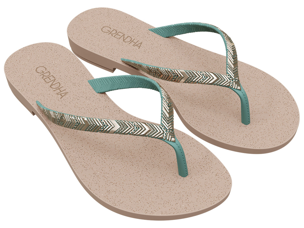 Sandalia Mujer Azul Amor Flor Grendha