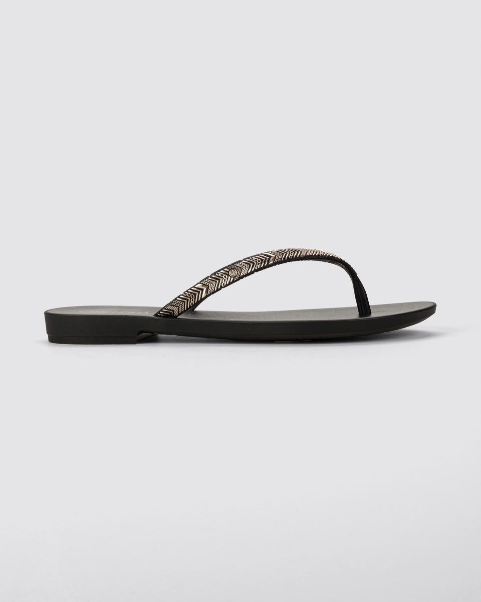 Sandalia Mujer Negro/Glitter Amor Grendha