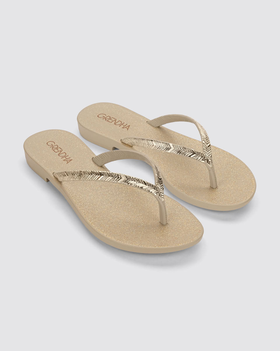 Sandalia Mujer Oro/Glitter Amor Grendha