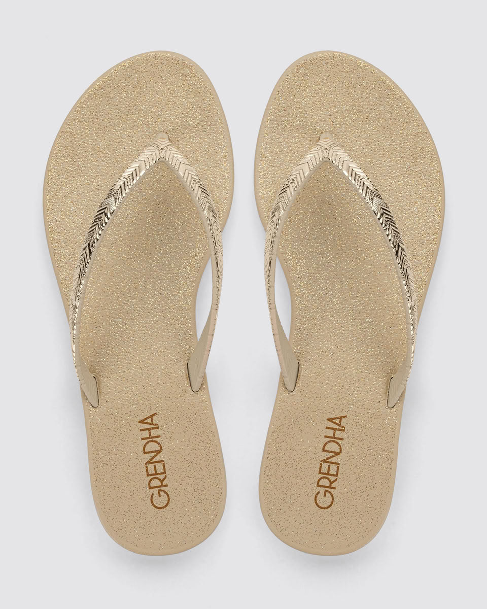 Sandalia Mujer Oro/Glitter Amor Grendha