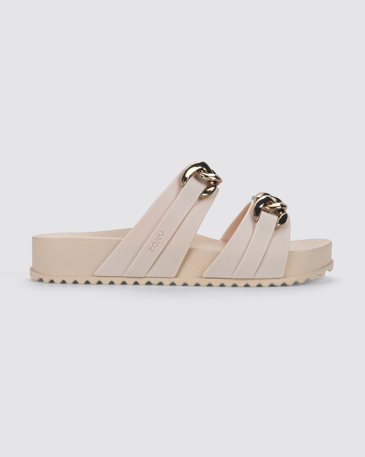 Sandalia Mujer Beige On Ad Zaxy