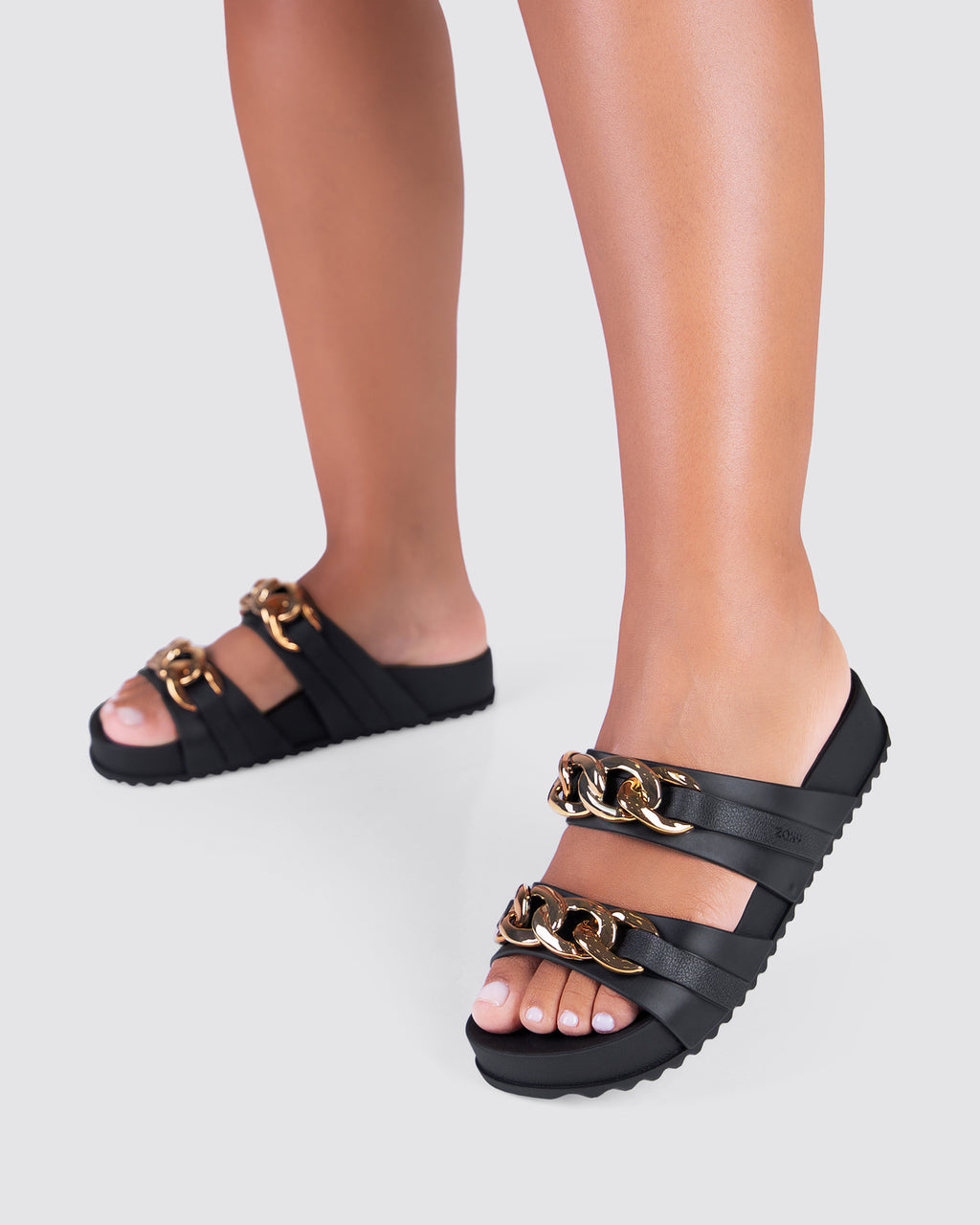 Sandalia Mujer Negro On Ad Zaxy