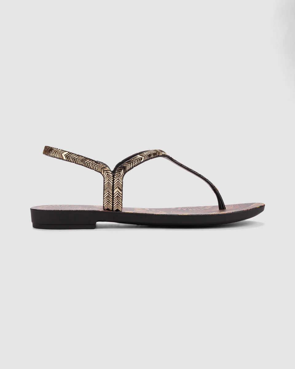 Sandalia Mujer Negro/Glitter Amor Em Grendha