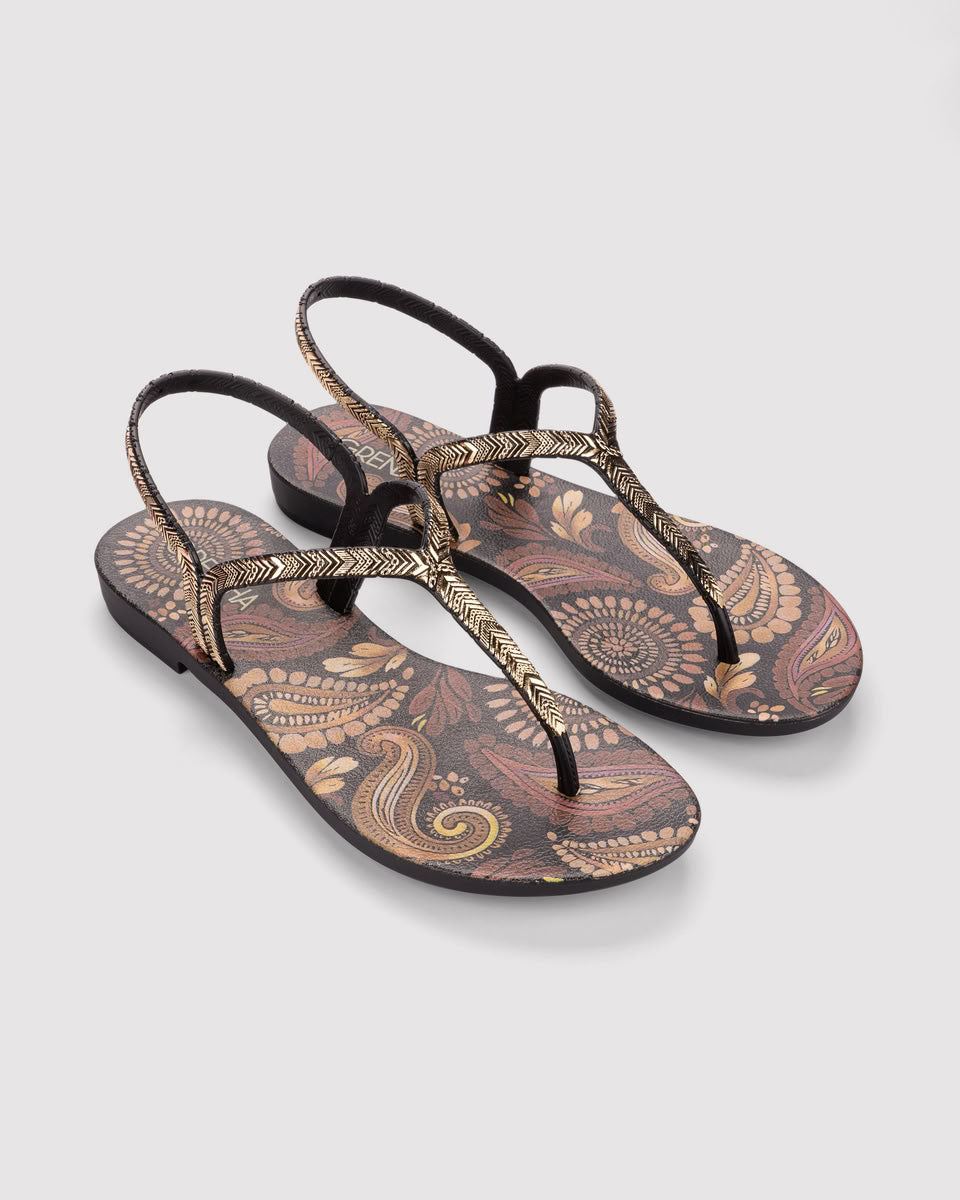 Sandalia Mujer Negro/Glitter Amor Em Grendha