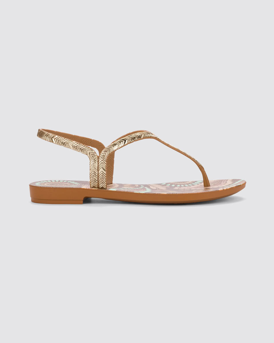 Sandalia Mujer Marrón/Glitter Amor Em Grendha