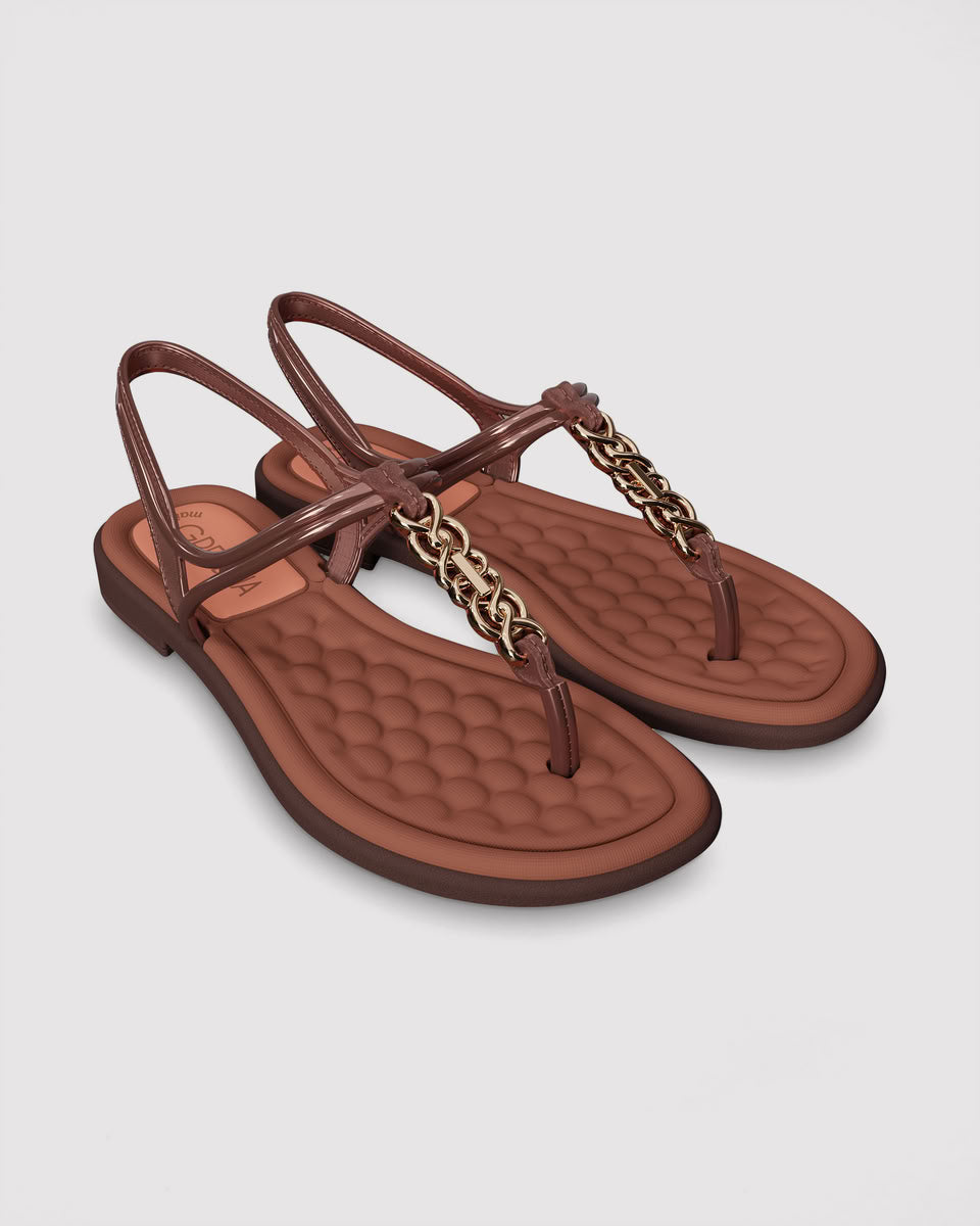 Sandalia Mujer Cobre Encanto Confort Grendha