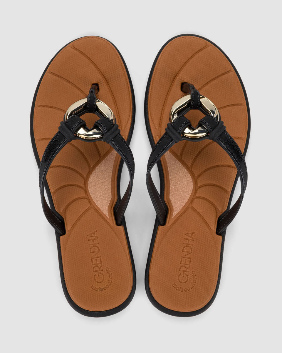 Sandalia Mujer Negro Mais Confort Grendha