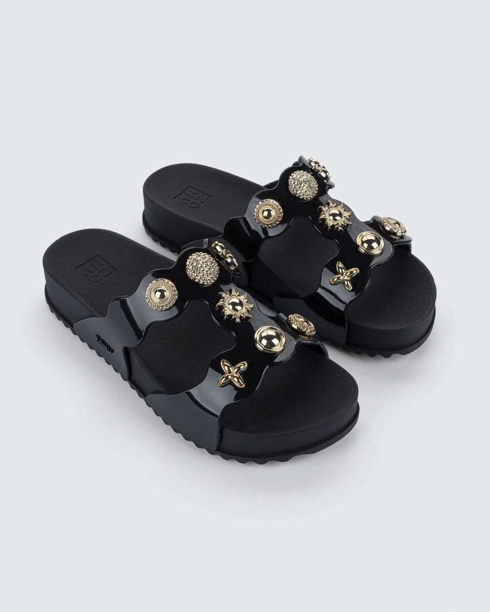 Sandalia Negro Mujer Charms Zaxy
