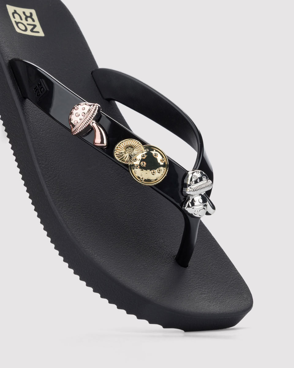 Sandalia Mujer Negro Pin Zaxy