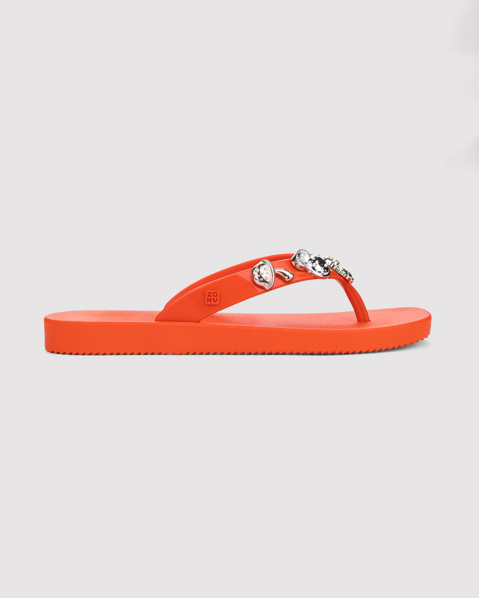 Sandalia Mujer Rojo Pin Zaxy