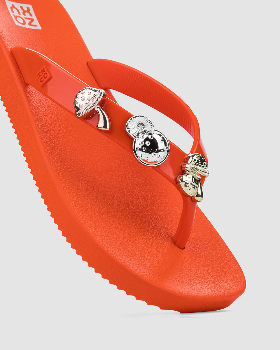 Sandalia Mujer Rojo Pin Zaxy