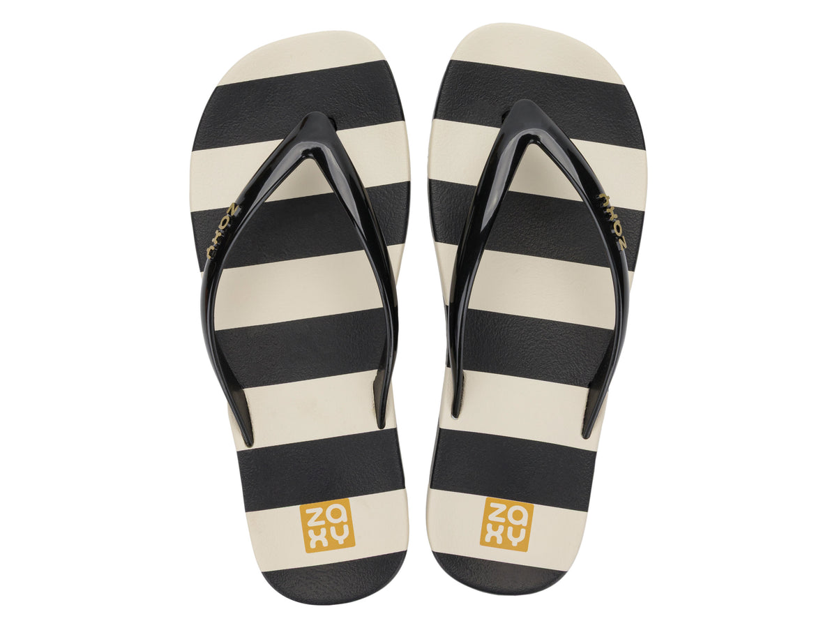 Sandalia Mujer Negro/Blanco Estampa Zaxy