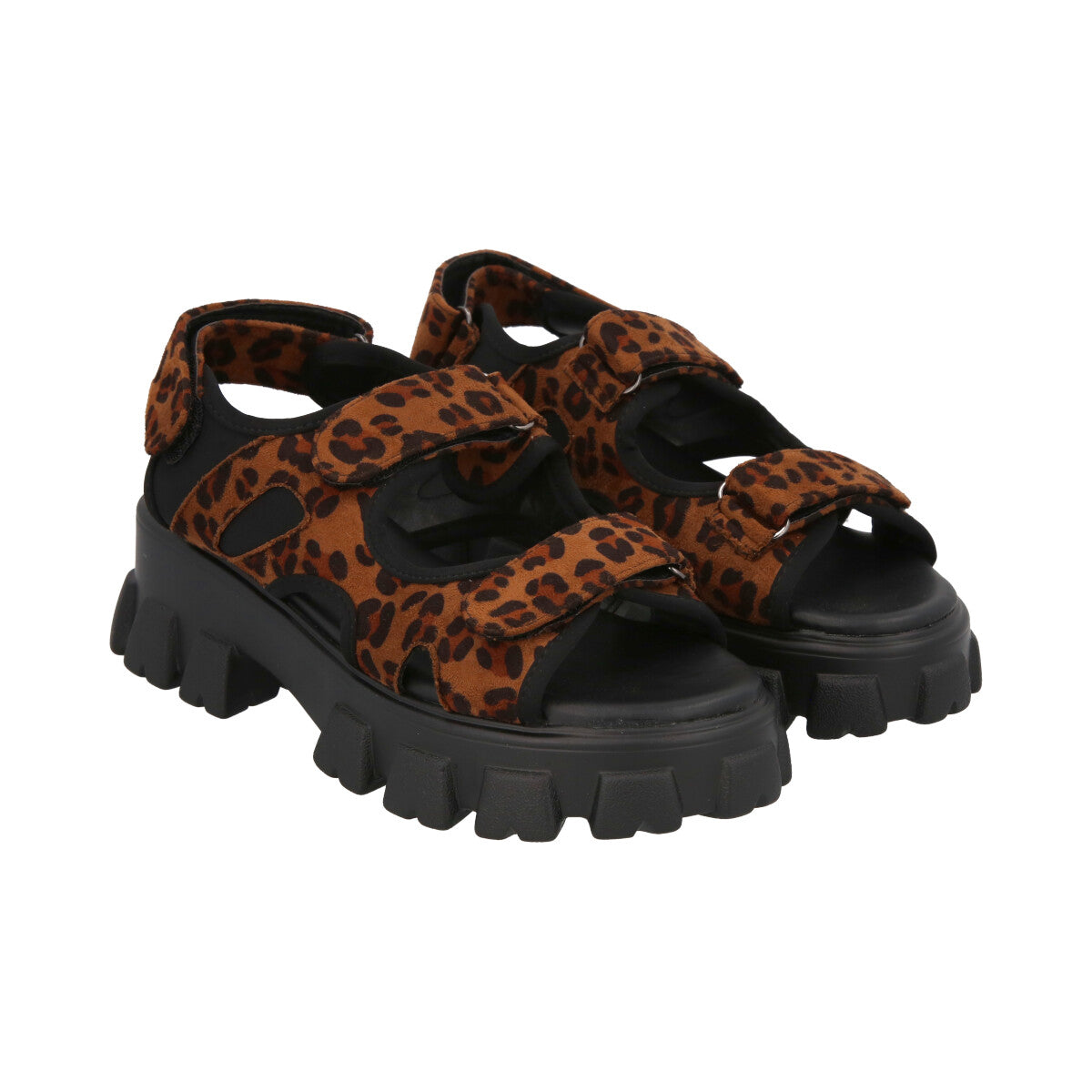 Sandalia Mujer Animal Print Plataforma Mixen Police