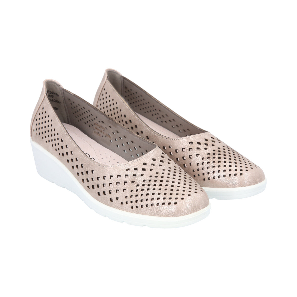 Zapato Mujer Dorado Confort Police