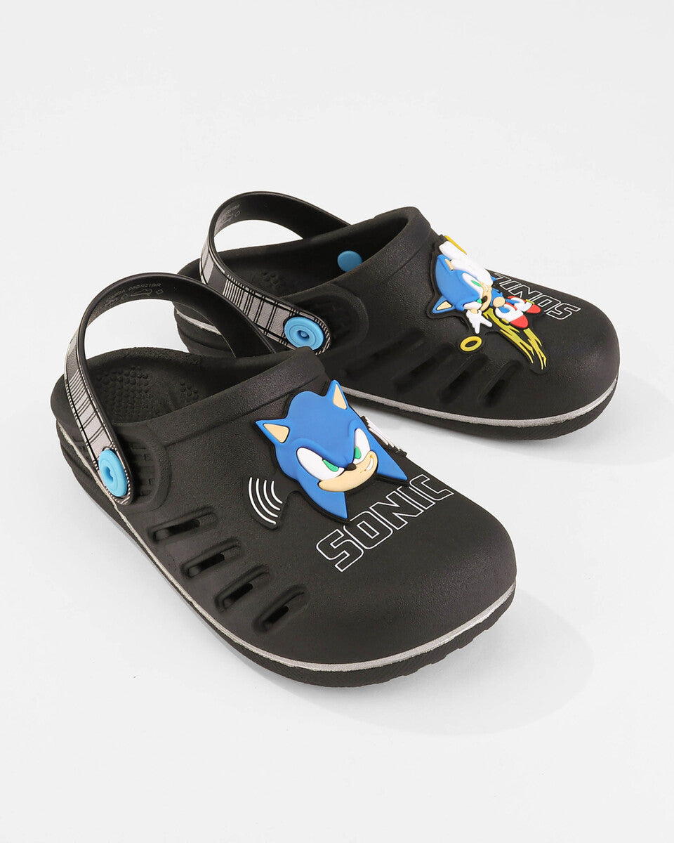 Sandalia Infantil Negro/Azul Sonic Speed Ipanema