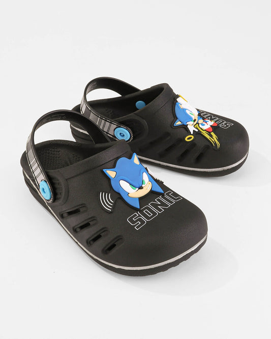 Sandalia Infantil Negro/Azul Sonic Speed Ipanema