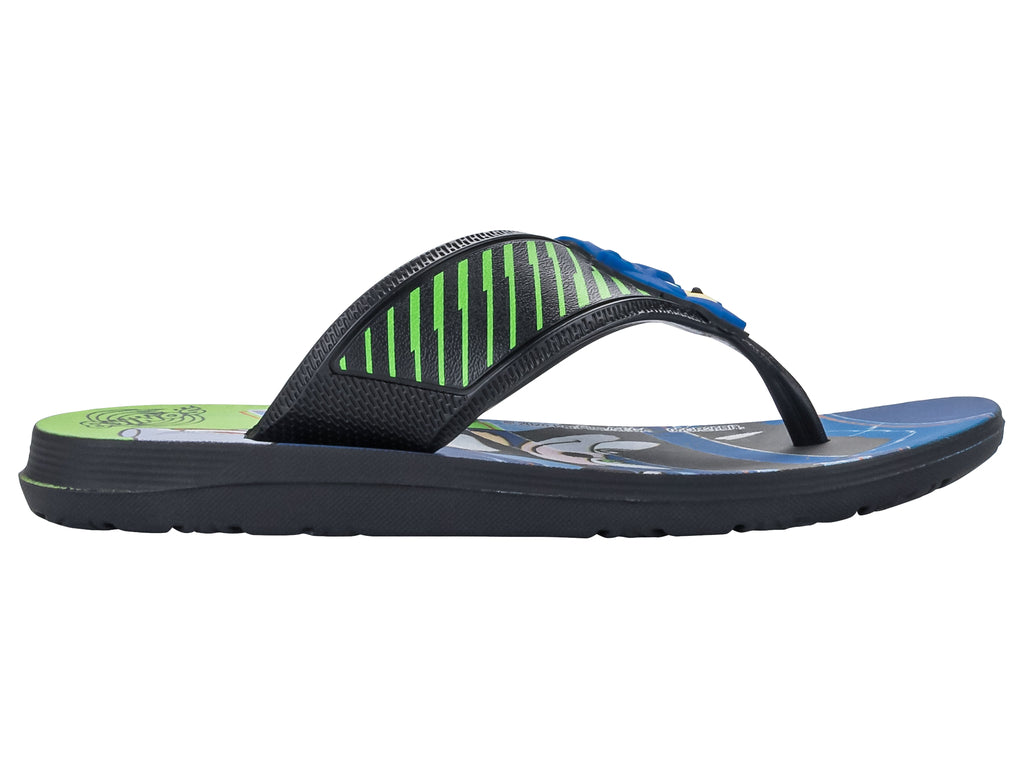 Sandalia Infantil Negro/Verde Sonic Way Ipanema