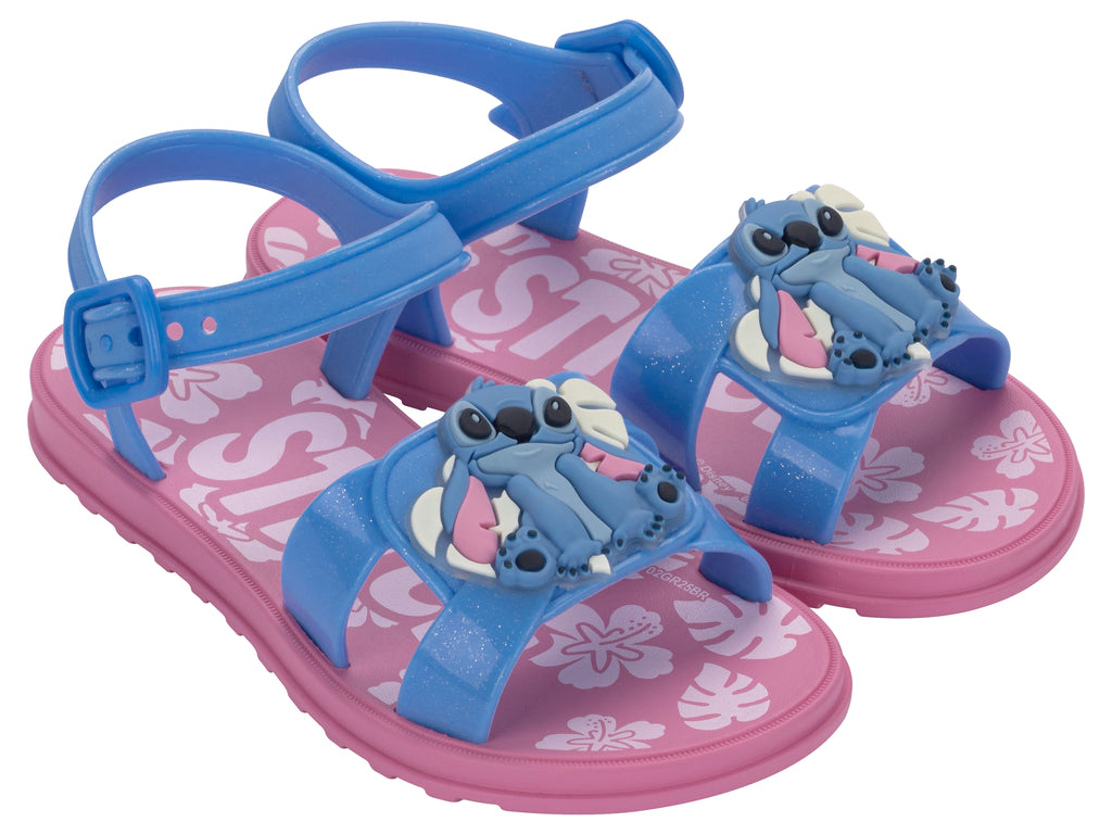 Sandalia Infantil Lila/Azul Glitter Stich 089 Ipanema