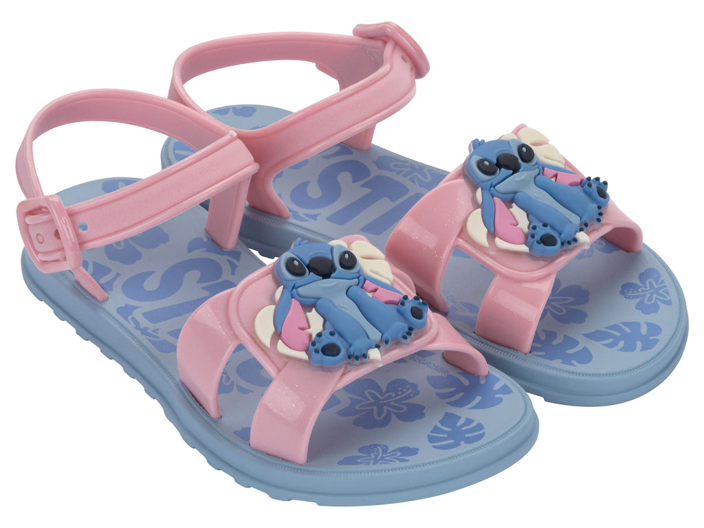 Sandalia Infantil Azul/Rosa Glitter Stich 089 Ipanema
