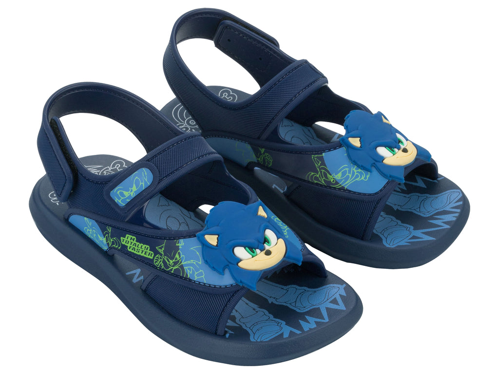 Sandalia Infantil Azul Oscuro Sonic Rush Ipanema