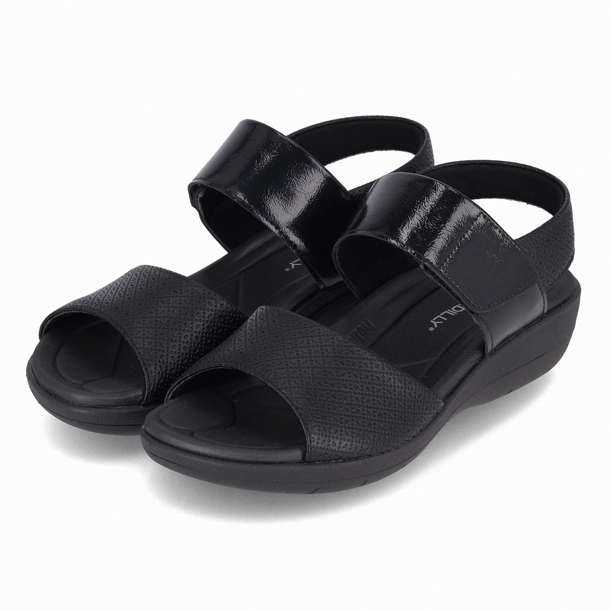 Sandalia Mujer Negro Fascitis Anabela 15 Piccadilly