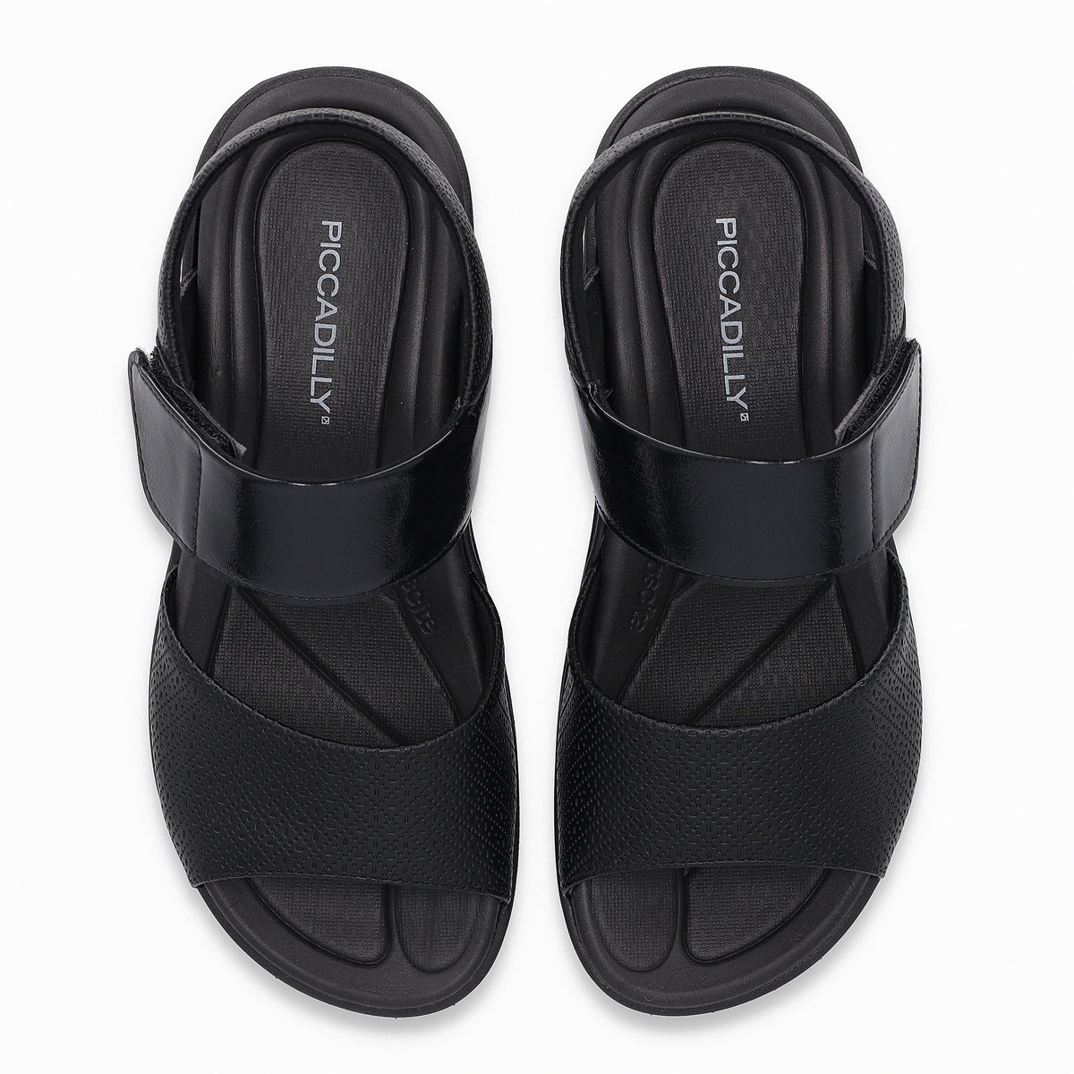 Sandalia Mujer Negro Fascitis Anabela 15 Piccadilly