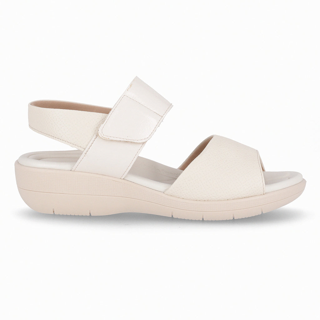 Sandalia Mujer Crema Fascitis Anabela 15 Piccadilly