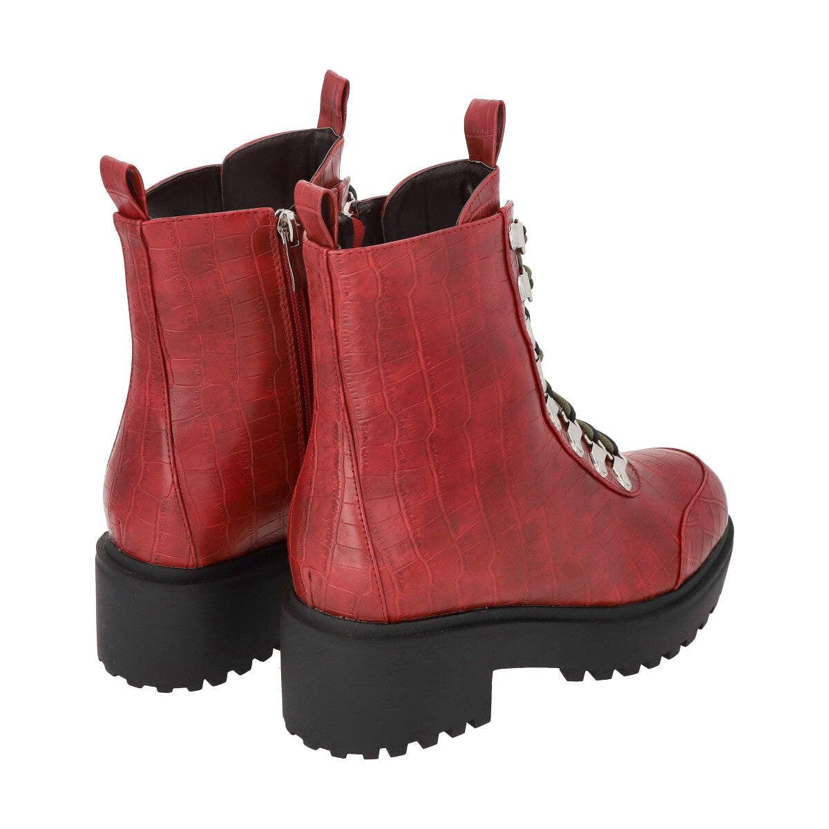 Botin Rojo Mujer Plataforma London 46 Police