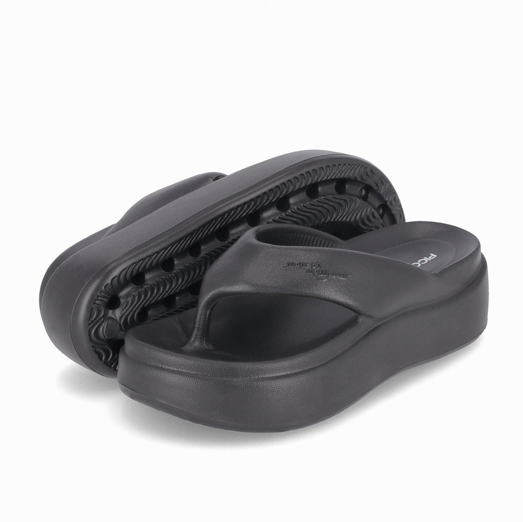 Sandalia Mujer Negro Marshmallow Plataforma Piccadilly