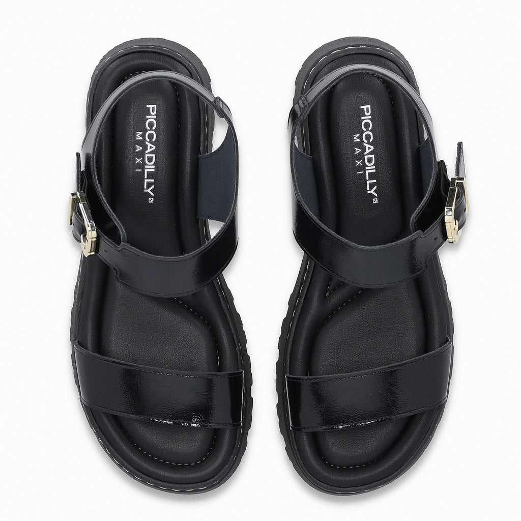 Sandalia Mujer Negro/Charol Nathalia 402 Piccadilly