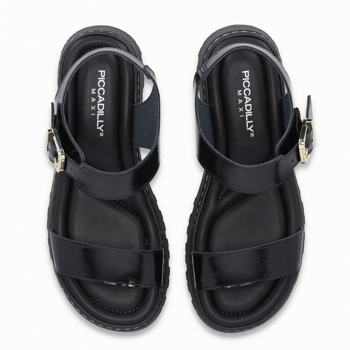 Sandalia Mujer Negro/Charol Nathalia 402 Piccadilly